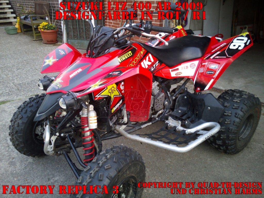 Factory Replica 3 Rot für Suzuki LTZ 400 ab 2009+